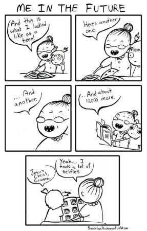 Doodle Time comic "Me in the future" by Sarah See Andersen